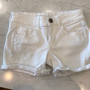 American eagle white jean shorts